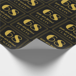 68-årsdag ~ Art Deco Inspirerad Look "68", Namn Presentpapper