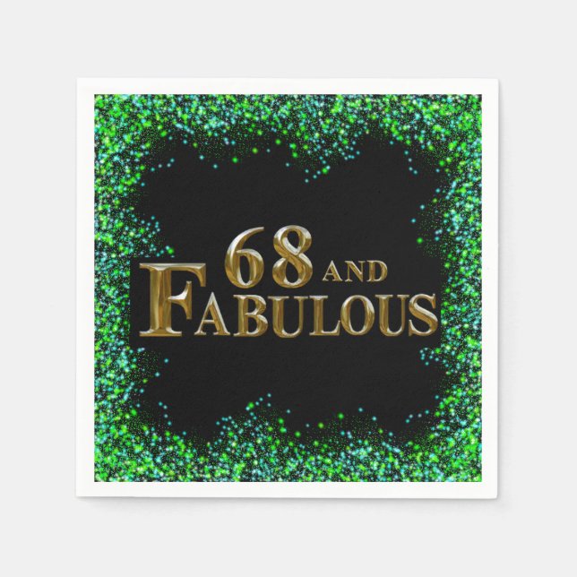 68-årsdag  pappersservett (Framsidan)