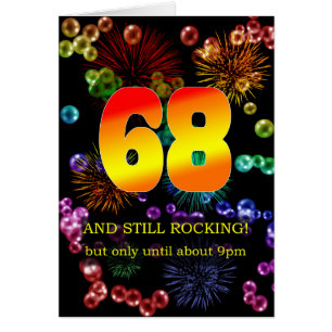 68:e födelsedag fortfarande hälsningskort