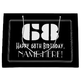 68:e födelsedagen ~ Art Deco Inspired Titta "68" +