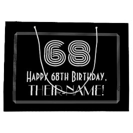 68:e födelsedagen - Art Deco Inspired Titta "68" o