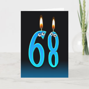 68:e födelsedagsljus kort