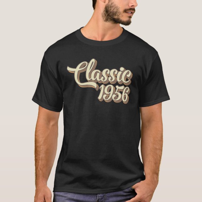 68:e födelsedagspressen Gift Classic 1956 68 år ga T Shirt (Framsida)