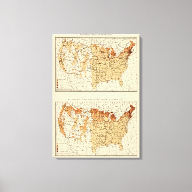 68 Natives Kanada 1900 Canvastryck (Framsida)