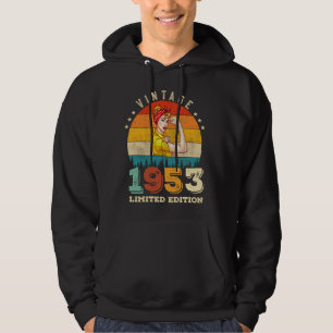69 Ålderskvinna 1953 Vintage 69:e födelsedagen Hoodie