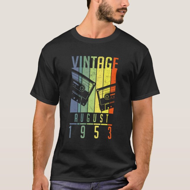 69 år gammal årgång augusti 1953  69:e t shirt (Framsida)