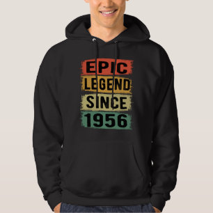 69 år gammal dag 1956 Epic Legend 69:e födelsedage Hoodie
