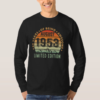 69 år gammal Fantastisk sedan augusti 1953 69:e fö T Shirt