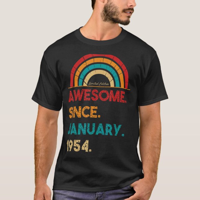 69 år gammal Fantastisk sedan januari 1954 69:e fö T Shirt (Framsida)