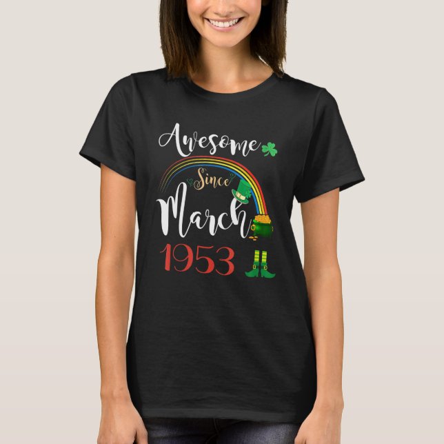 69 år gammal Fantastisk sedan mars 1953 69:e födel T Shirt (Framsida)