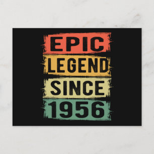 69 år gammal Födelsedag 1956 Episk Legend 69-årsda Vykort