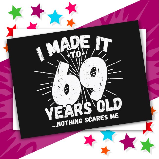 69 år gammal sarkastisk meme rolig 69-årsdag vykort (Skapare uppladdad)