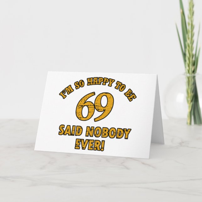 69 år gammala födelsedagdesigner kort (Framsida)