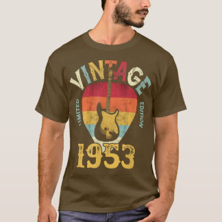 69 årÅlderdom 1953 Gitarr Plektrum 69:e födelsedag T Shirt