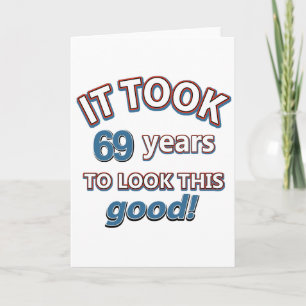 69 års födelsedagskalender kort