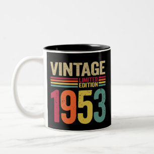 69 års Vintage för gamla gåvor 1953-69:e födelseda Två-Tonad Mugg
