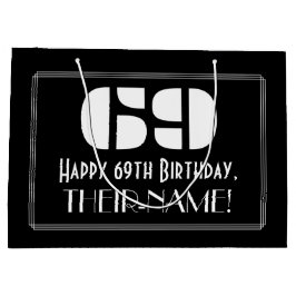 69-årsdag ~ Art Deco Inspirerad Look "69" + Namn