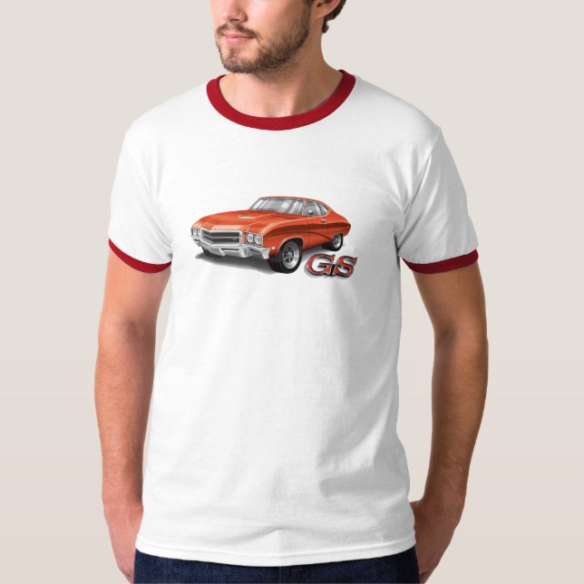 69 Buick GS i rött på Ringerutslagsplats Tee Shirt (Framsida)