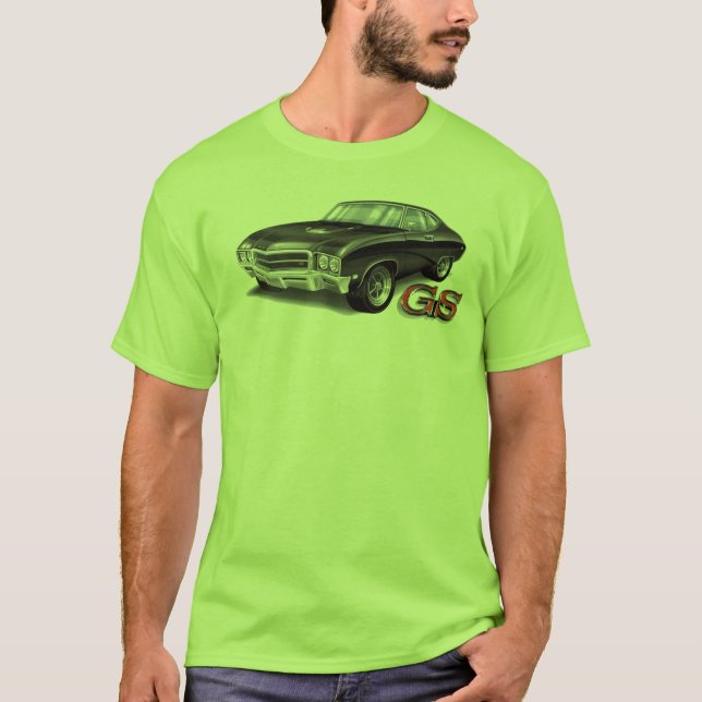 69 Buick GS i svart T Shirt (Framsida)