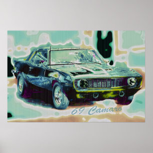69 Camaro-Abstrakt Poster
