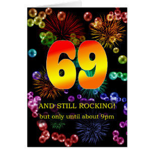 69:e födelsedag fortfarande Rocking Hälsningskort