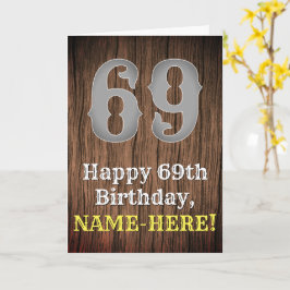 69:e födelsedag: Land Western Inspired Titta, Namn Kort