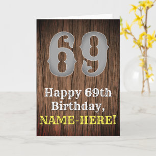 69:e födelsedag: Land Western Inspired Titta, Namn Kort