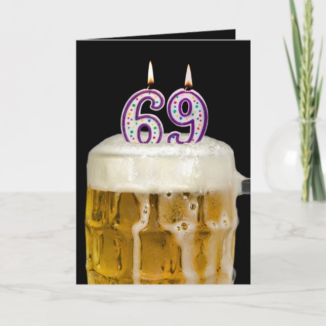69:e födelsedag svart kort (Framsida)