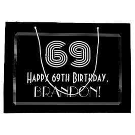 69:e födelsedagen - Art Deco Inspired Titta "69" o