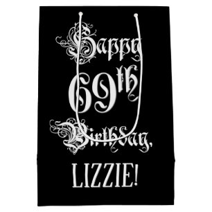 69:e födelsedagen: Finare, Elegant, skript + eget 