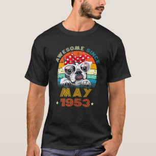 69:e födelsedagen Kärlek Boston Terrier 69 år seda T Shirt