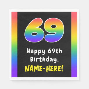 69:e födelsedagen: Rainbow Spectrum nr 69, eget na Pappersservett