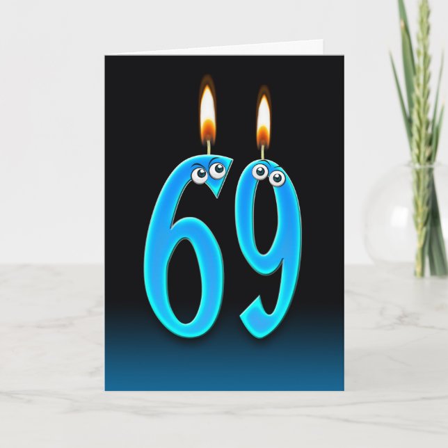 69:e födelsedagsljus kort (Framsida)