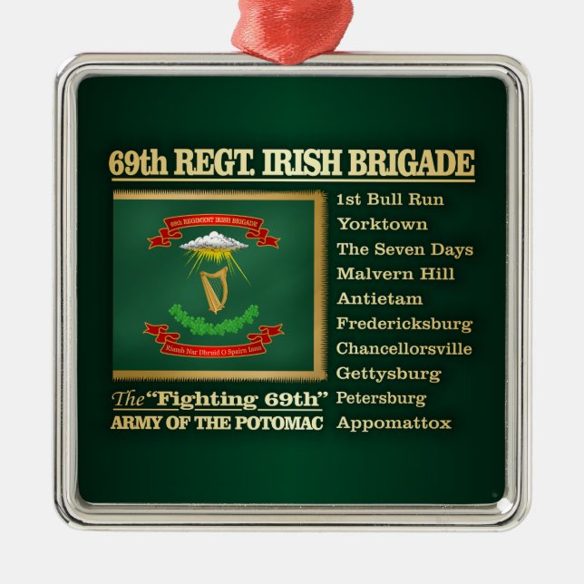 69:e regimen, Irish Brigade (BH) Julgransprydnad Metall (Framsidan)