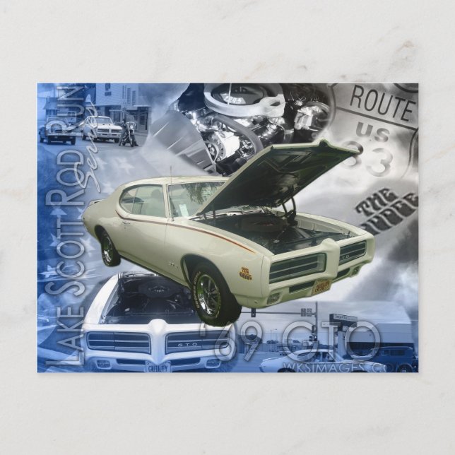 69 GTO-Sjö Scott Stång springa Vykort (Framsida)