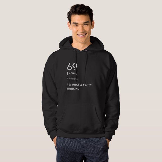 69 lustig definition hoodie (Hel framsida)