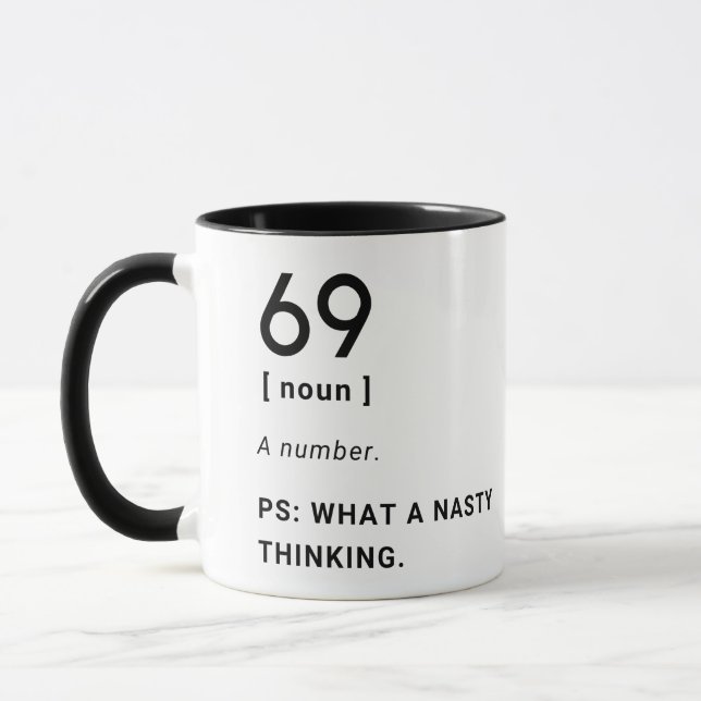 69 lustig definition mugg (Vänster)
