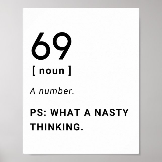 69 lustig definition poster (Framsidan)