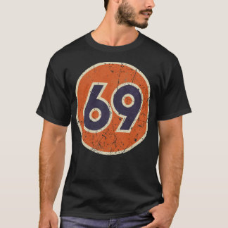 69 Nummer för olja Vintage Station Tävling T Shirt