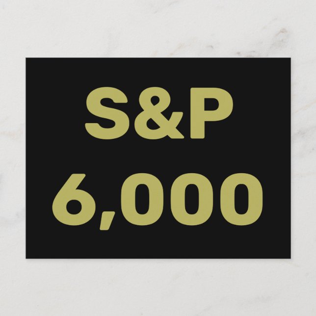 6 000 Lagrar-marknadsindex Firande Vykort (Framsida)