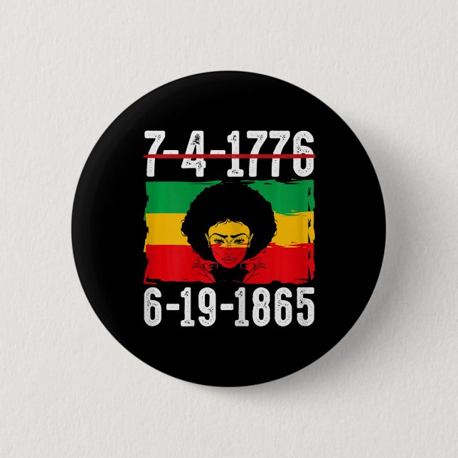 6-19-1865 African American Black History Månth 1 Knapp (Framsida)