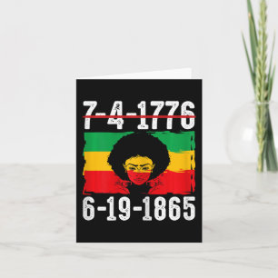 6-19-1865 African American Black History Månth 1 Kort