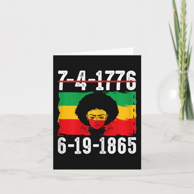6-19-1865 African American Black History Månth 1 Kort (Framsida)