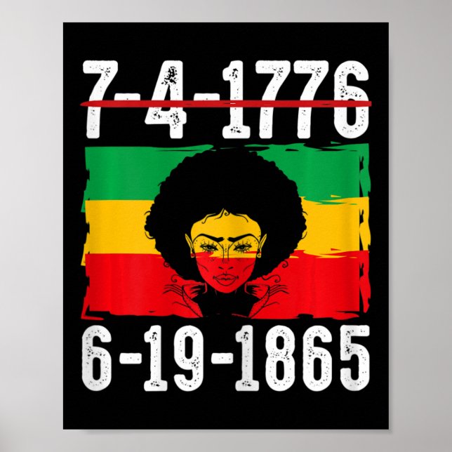 6-19-1865 African American Black History Månth 1 Poster (Framsidan)