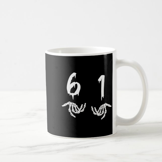 6 1 Six Swan Funny New Slang Six One 61  Kaffemugg (Höger)