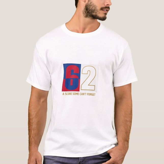 6-2 Unforgettable Score T-Shirt | Minimal Football (Framsida)