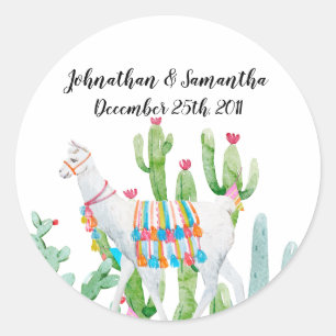 6-3-tums Favoriter Stickers Boho Llama Bohemian Ca Runt Klistermärke