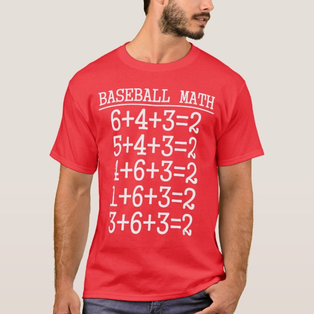 6 4 3 2 Baseboll Math Söt Softboll Gameee Present  T Shirt (Framsida)