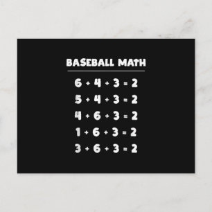 6 4 3 2 Baseboll Math - Söt spelar Softboll Spel Vykort