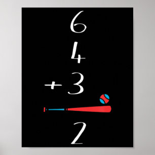 6 4 3 2 Dubblor Spela basket Poster